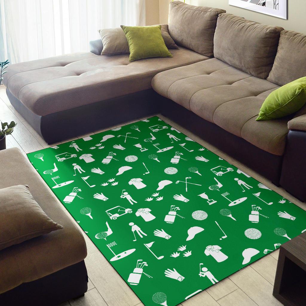 Golf Green Pattern Print Floor Mat-grizzshop