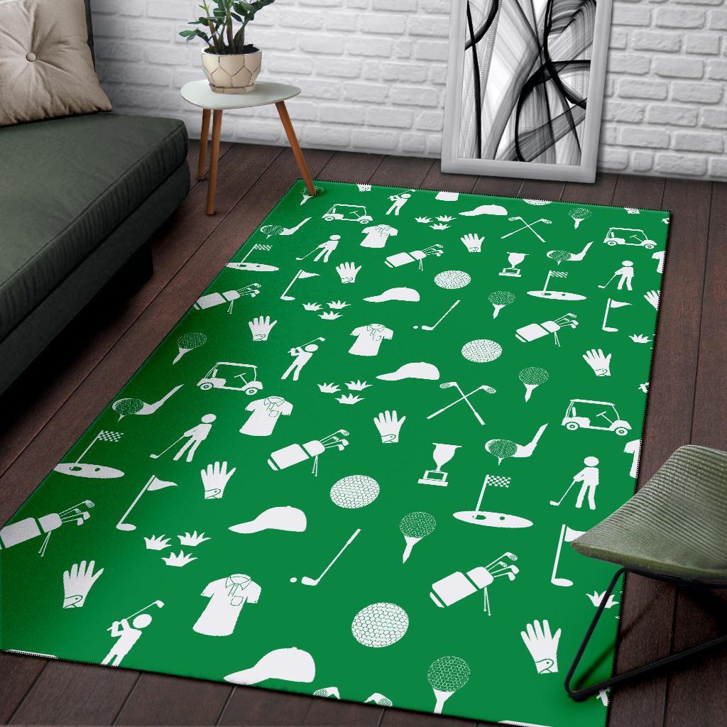 Golf Green Pattern Print Floor Mat-grizzshop