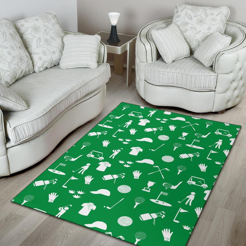 Golf Green Pattern Print Floor Mat-grizzshop