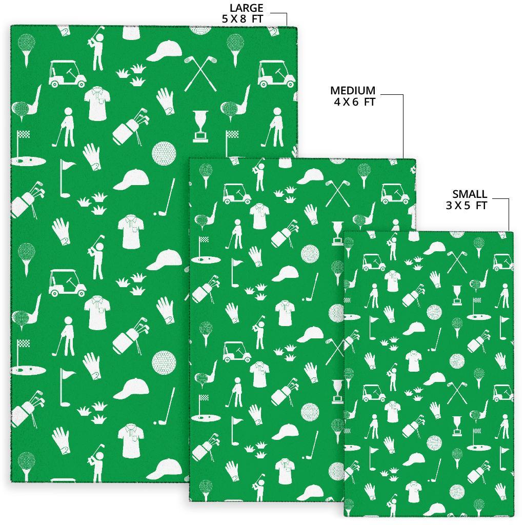 Golf Green Pattern Print Floor Mat-grizzshop