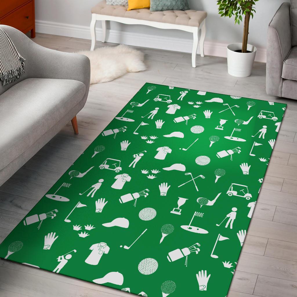 Golf Green Pattern Print Floor Mat-grizzshop