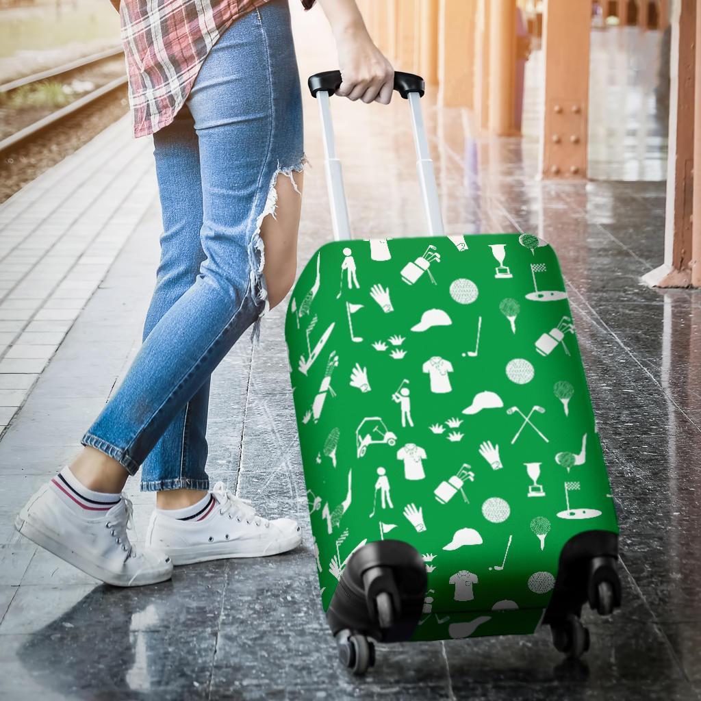 Golf Green Pattern Print Luggage Cover Protector-grizzshop