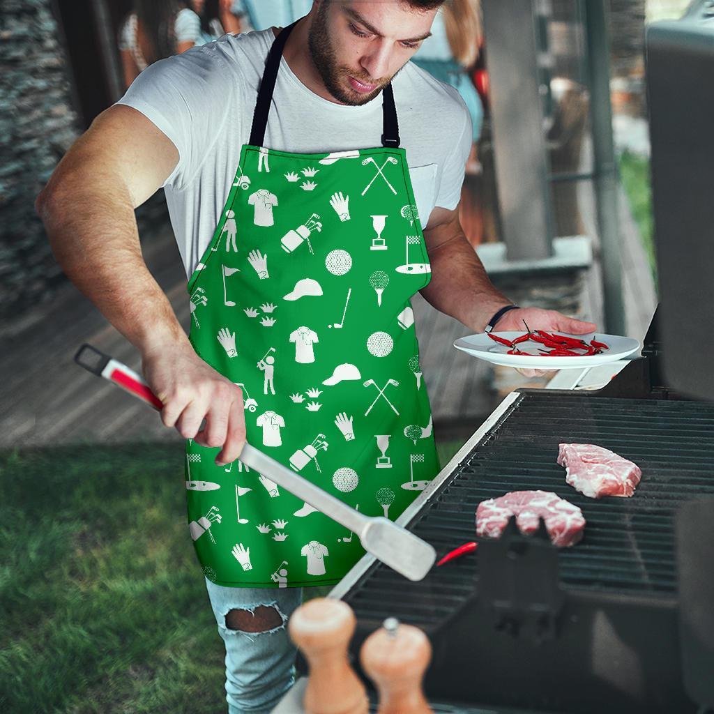 Golf Green Pattern Print Men's Apron-grizzshop