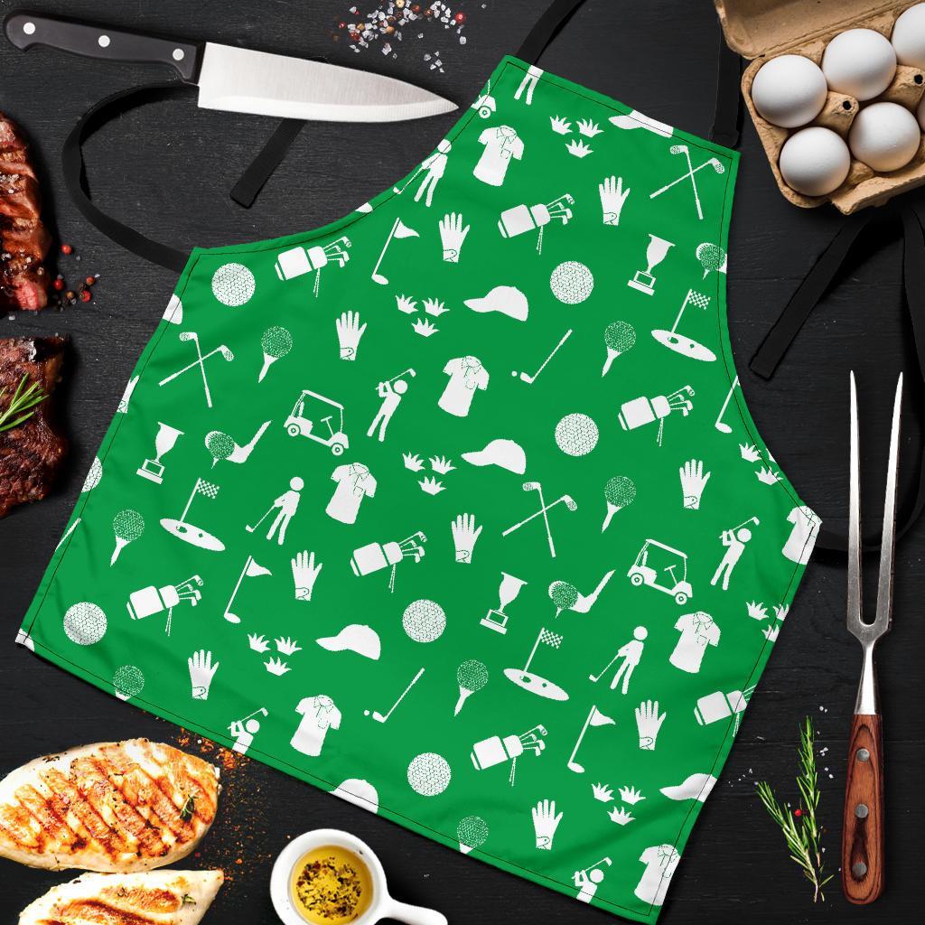 Golf Green Pattern Print Men's Apron-grizzshop