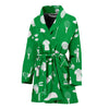 Golf Green Pattern Print Women Long Robe-grizzshop