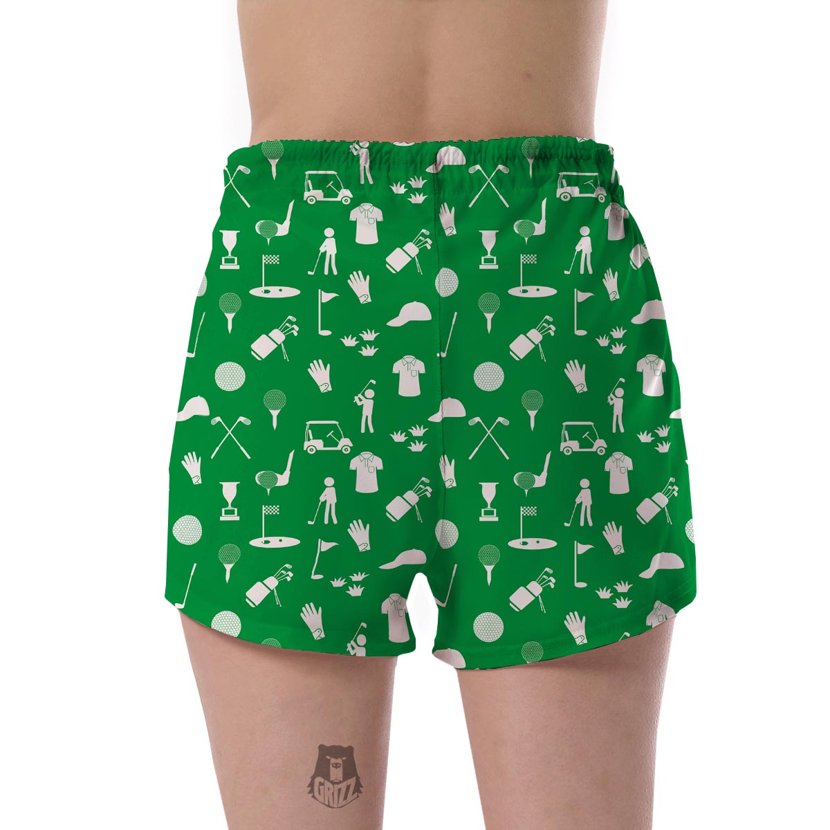 Golf Green Pattern Print Women's Shorts-grizzshop