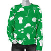 Golf Green Pattern Print Women's Sweatshirt-grizzshop