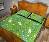 Golf Green Print Pattern Bed Set Quilt-grizzshop