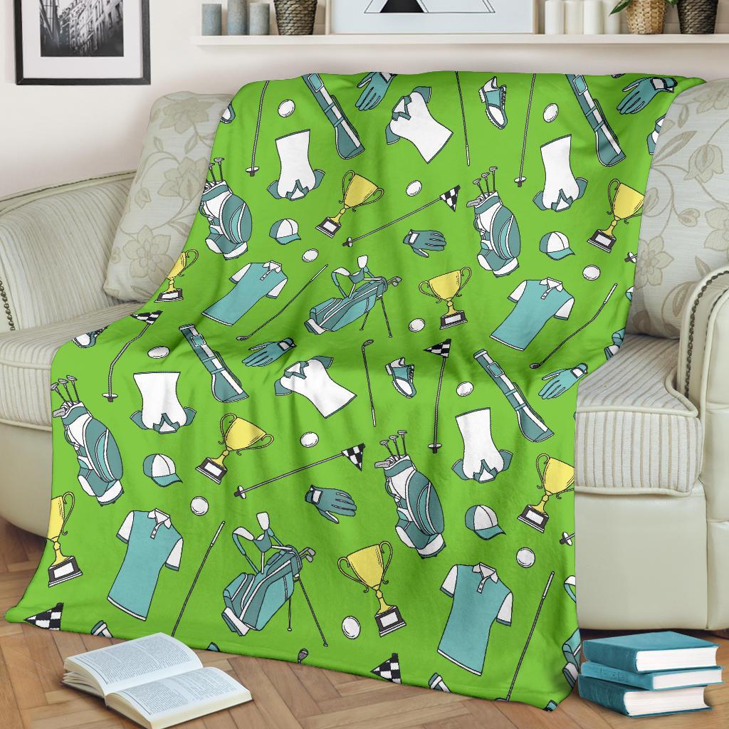 Golf Green Print Pattern Blanket-grizzshop