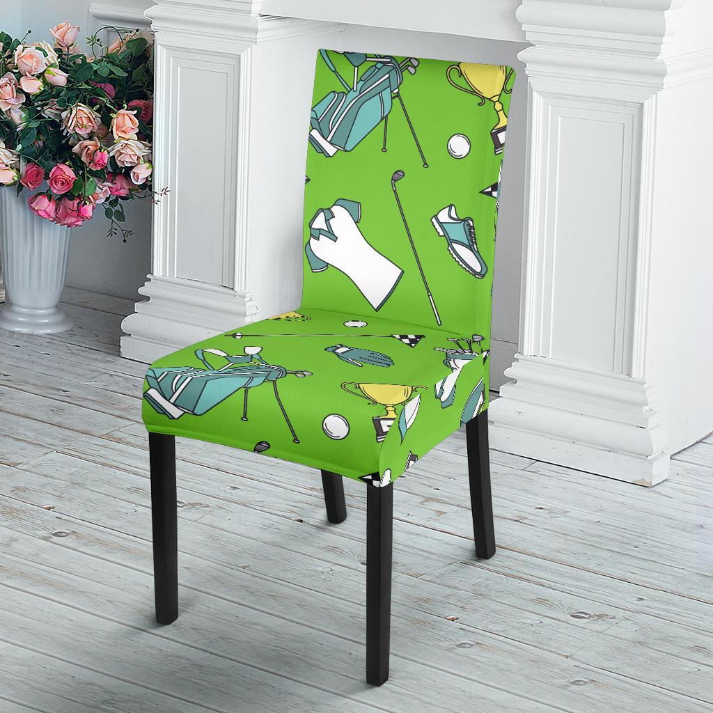 Golf Green Print Pattern Chair Cover-grizzshop