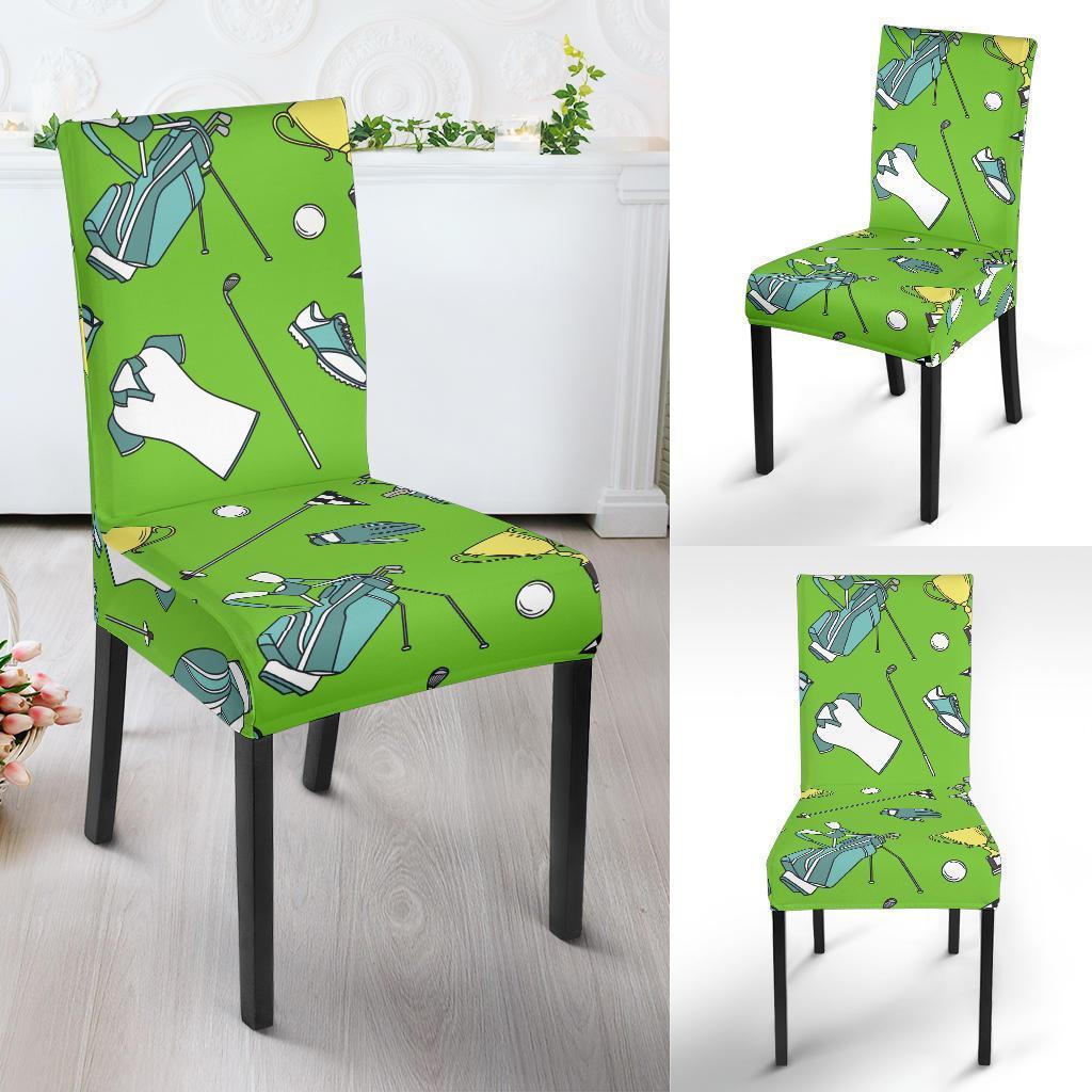 Golf Green Print Pattern Chair Cover-grizzshop