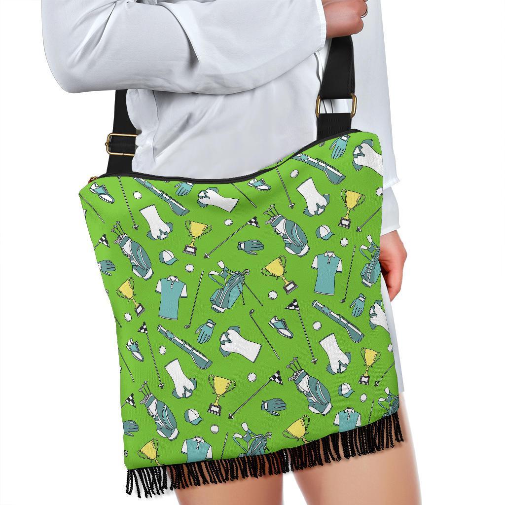 Golf Green Print Pattern Crossbody bags-grizzshop