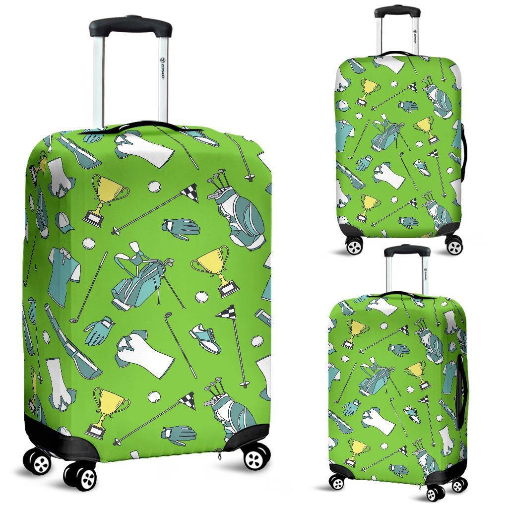 Golf Green Print Pattern Luggage Cover Protector-grizzshop