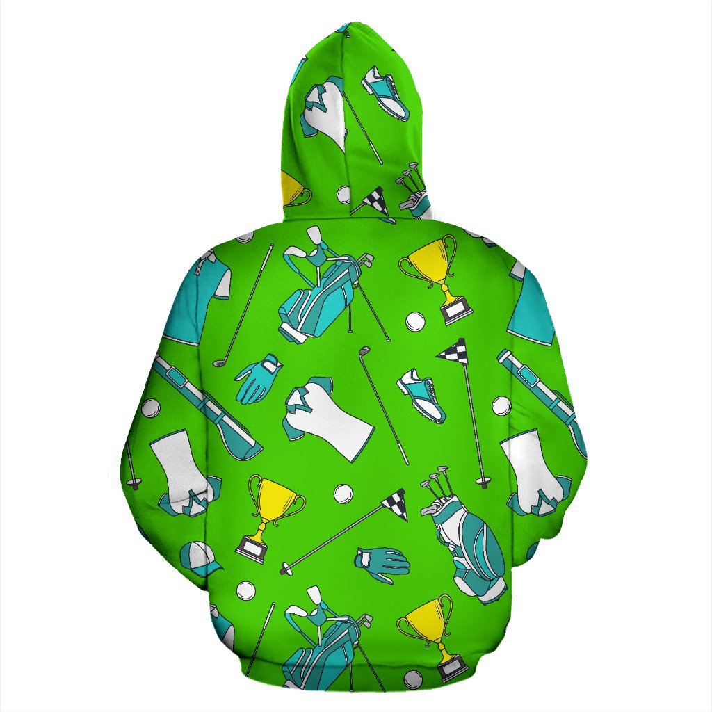 Golf Green Print Pattern Men Women Pullover Hoodie-grizzshop