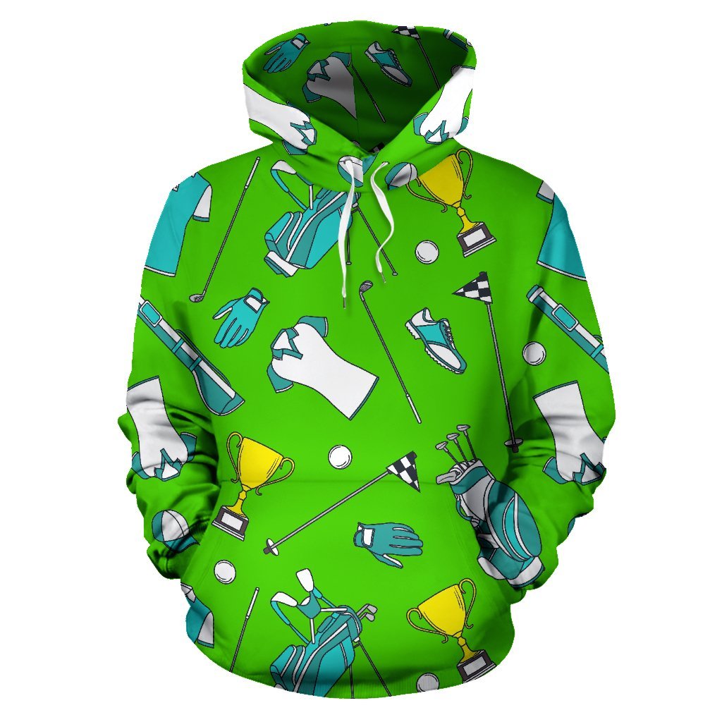 Golf Green Print Pattern Men Women Pullover Hoodie-grizzshop