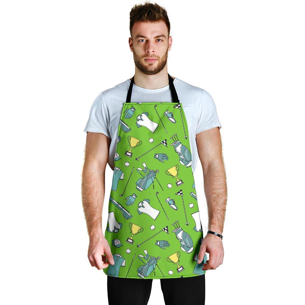 Golf Green Print Pattern Men's Apron-grizzshop