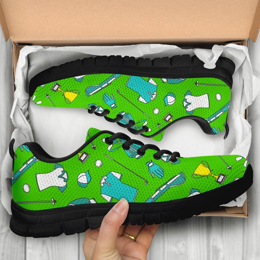 Golf Green Print Pattern Sneaker Shoes For Men Women-grizzshop