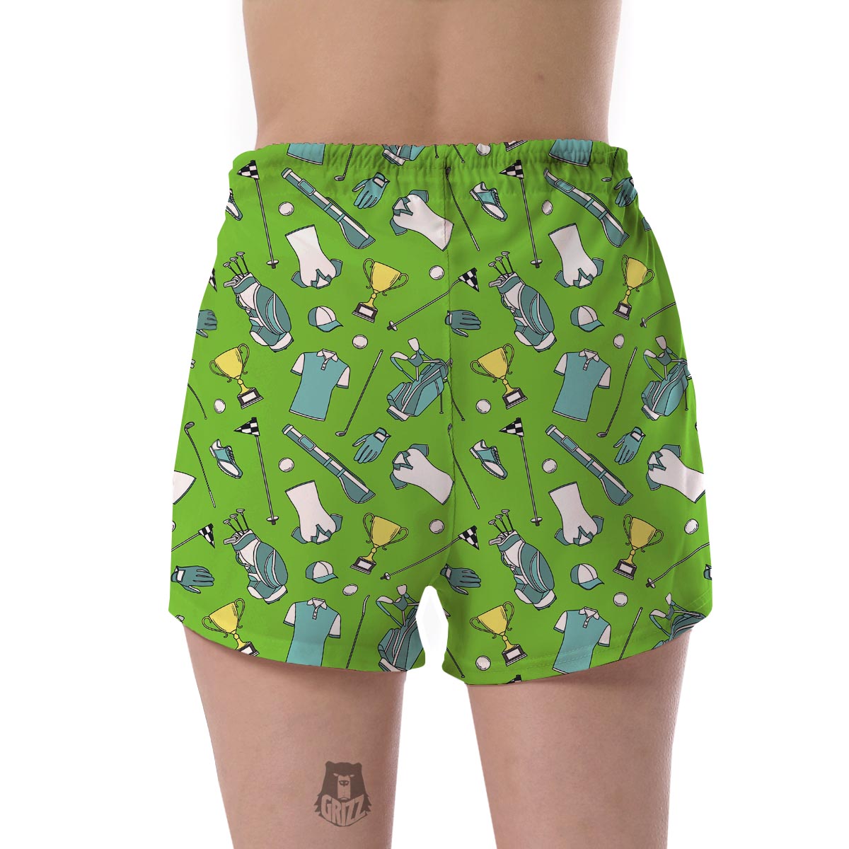 Golf Green Print Pattern Women's Shorts-grizzshop