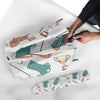 Golf Pattern Print Automatic Foldable Umbrella-grizzshop