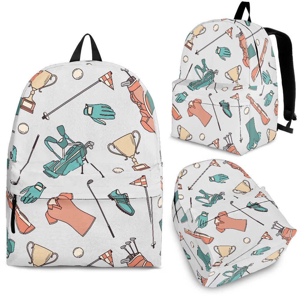 Golf Pattern Print Backpack-grizzshop