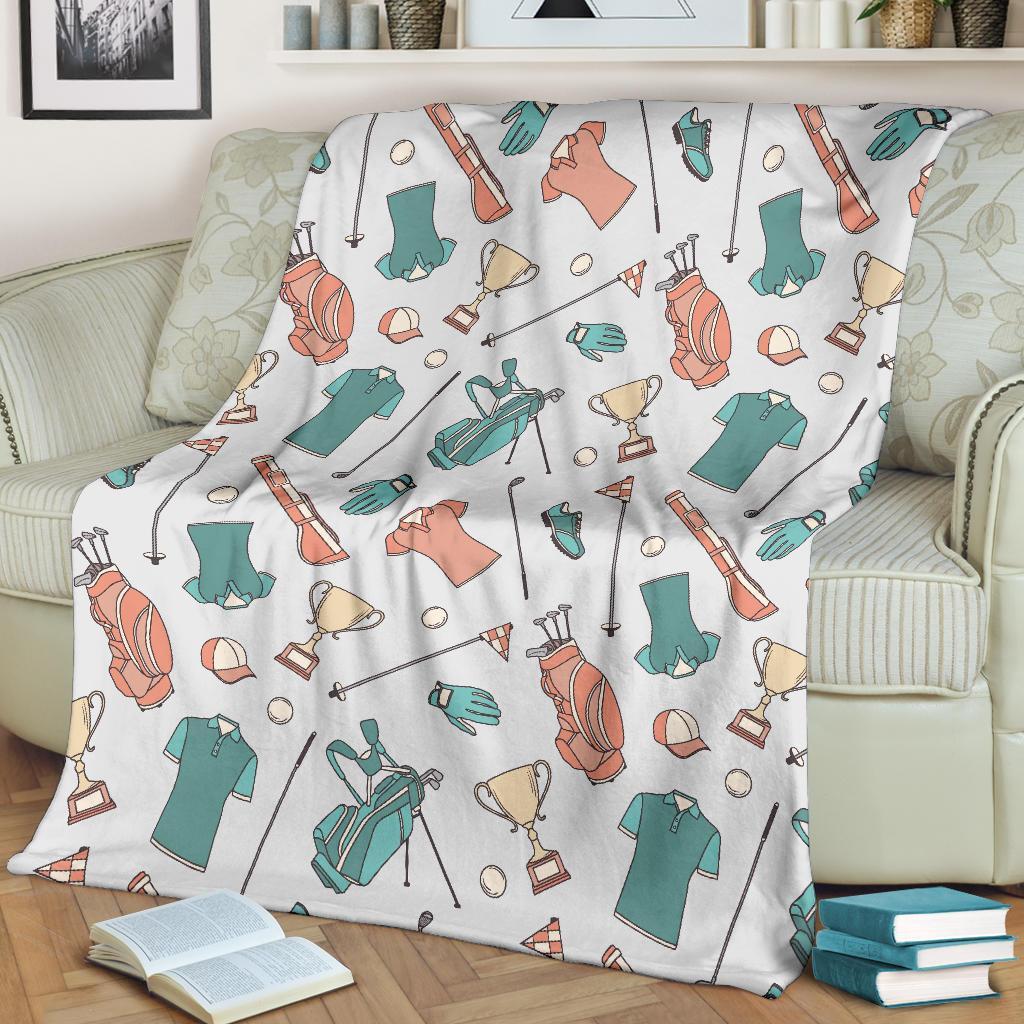 Golf Pattern Print Blanket-grizzshop