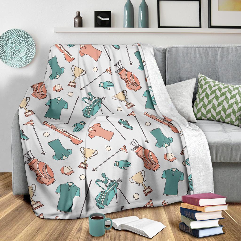 Golf Pattern Print Blanket-grizzshop