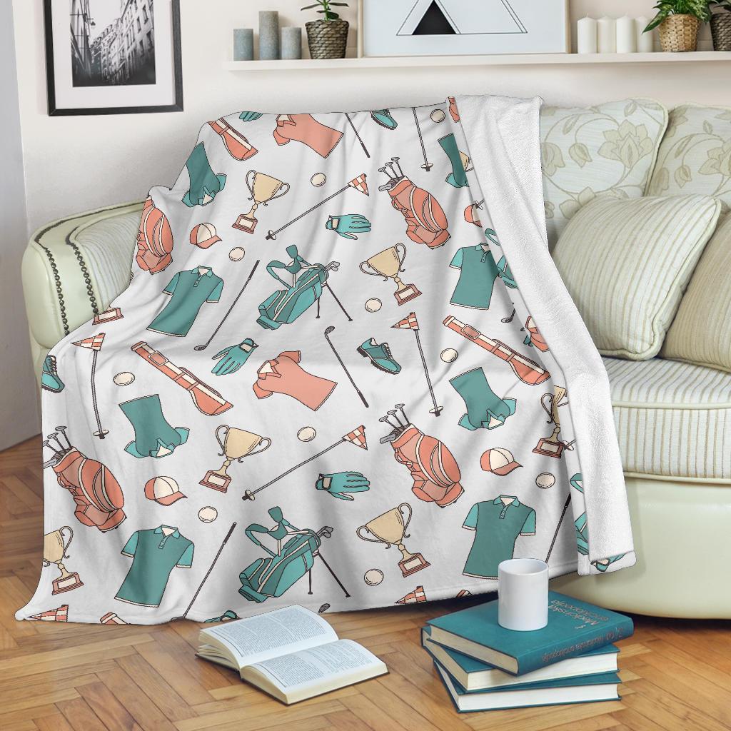 Golf Pattern Print Blanket-grizzshop