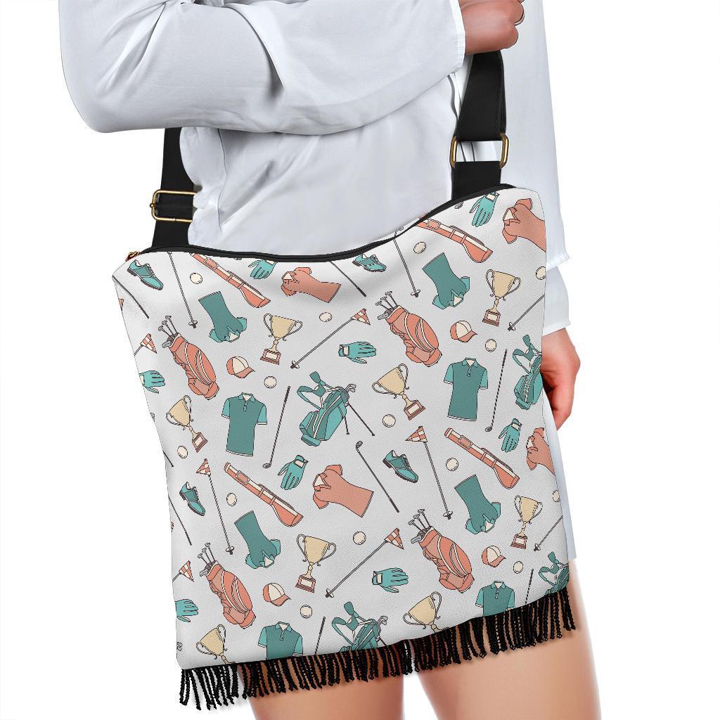 Golf Pattern Print Crossbody bags-grizzshop