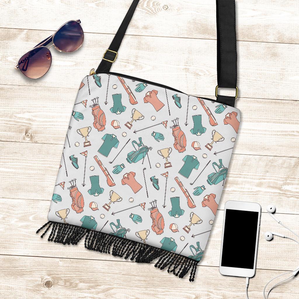 Golf Pattern Print Crossbody bags-grizzshop