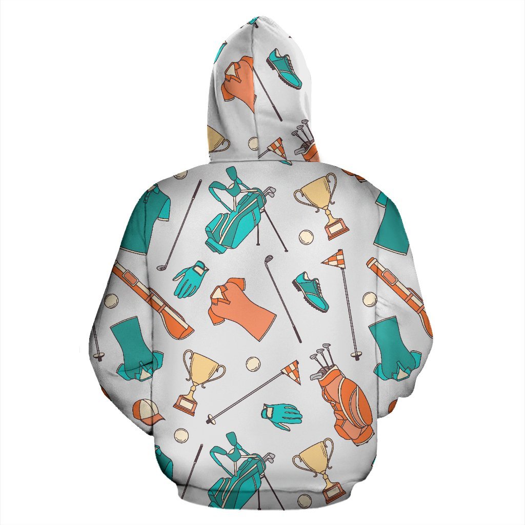 Golf Pattern Print Men Women Pullover Hoodie-grizzshop