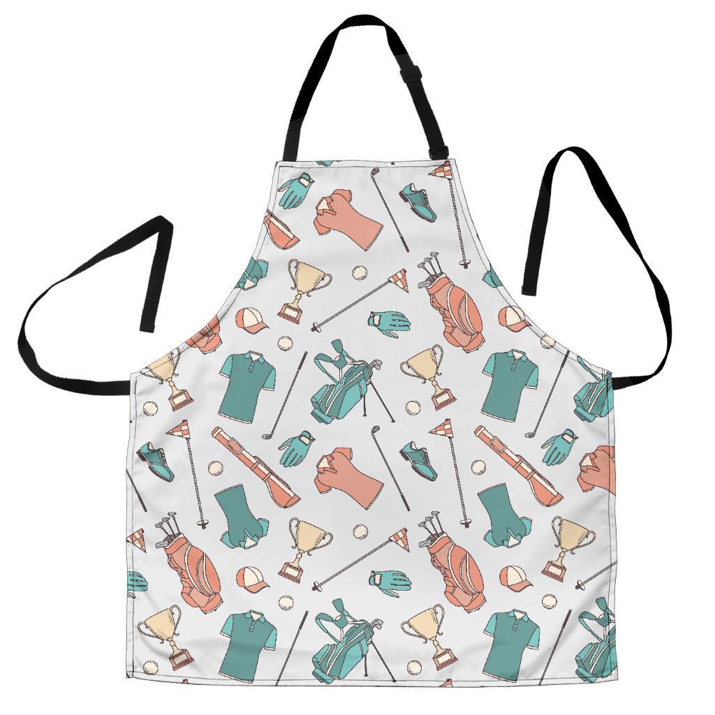 Golf Pattern Print Men's Apron-grizzshop