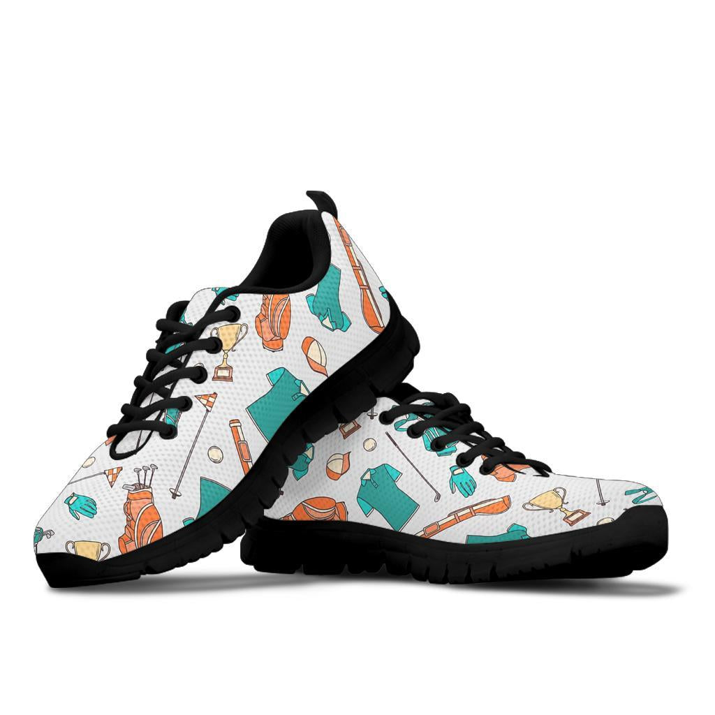 Golf Pattern Print Sneaker Shoes For Men Women-grizzshop