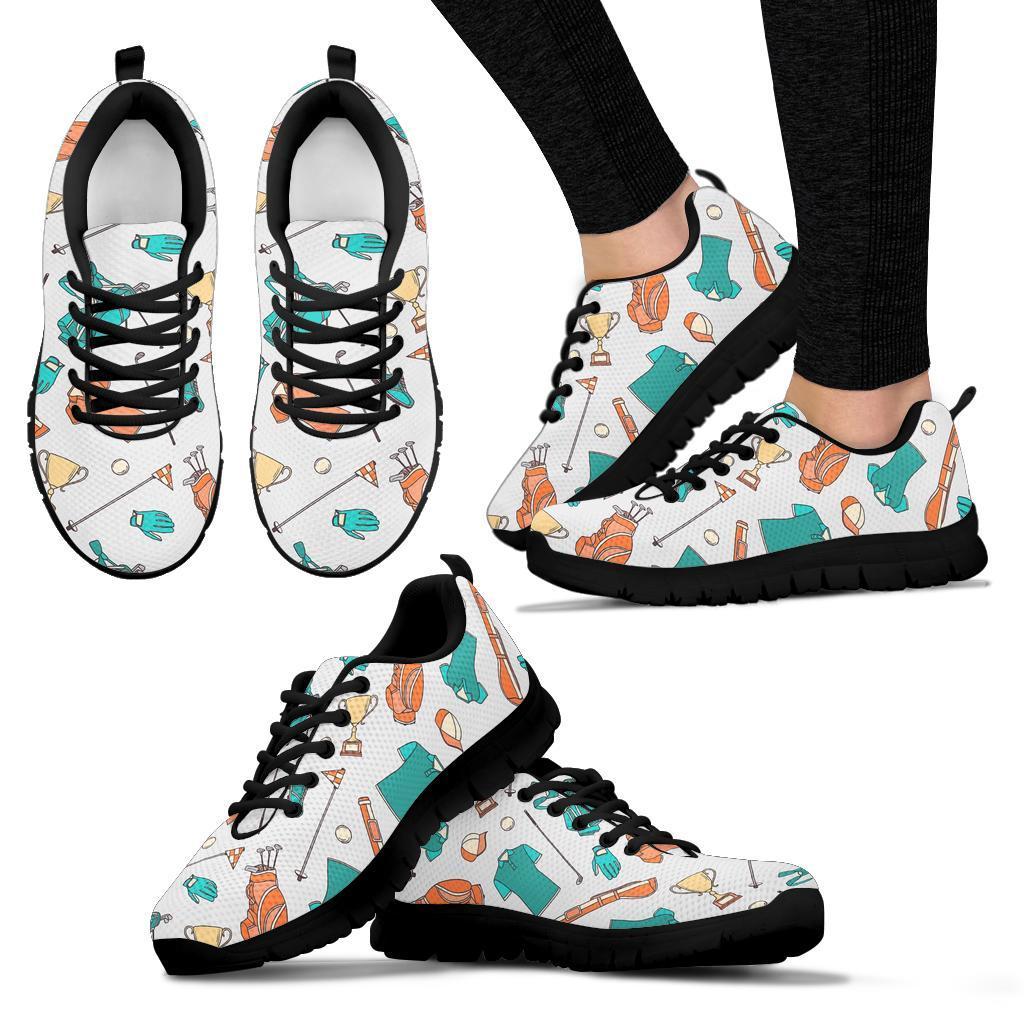 Golf Pattern Print Sneaker Shoes For Men Women-grizzshop