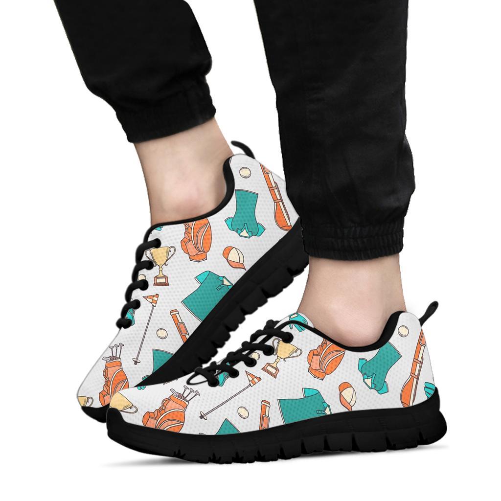 Golf Pattern Print Sneaker Shoes For Men Women-grizzshop