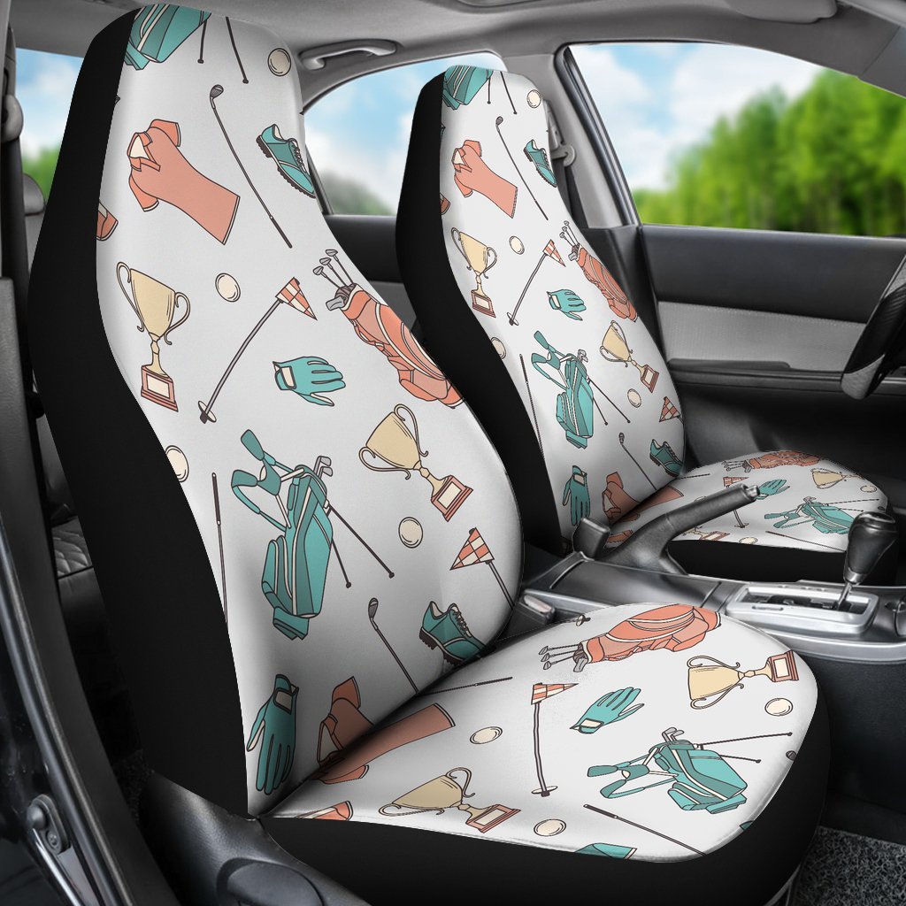 Golf Pattern Print Universal Fit Car Seat Covers-grizzshop