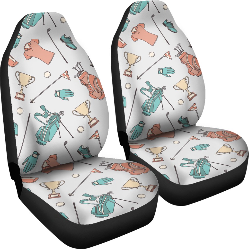 Golf Pattern Print Universal Fit Car Seat Covers-grizzshop