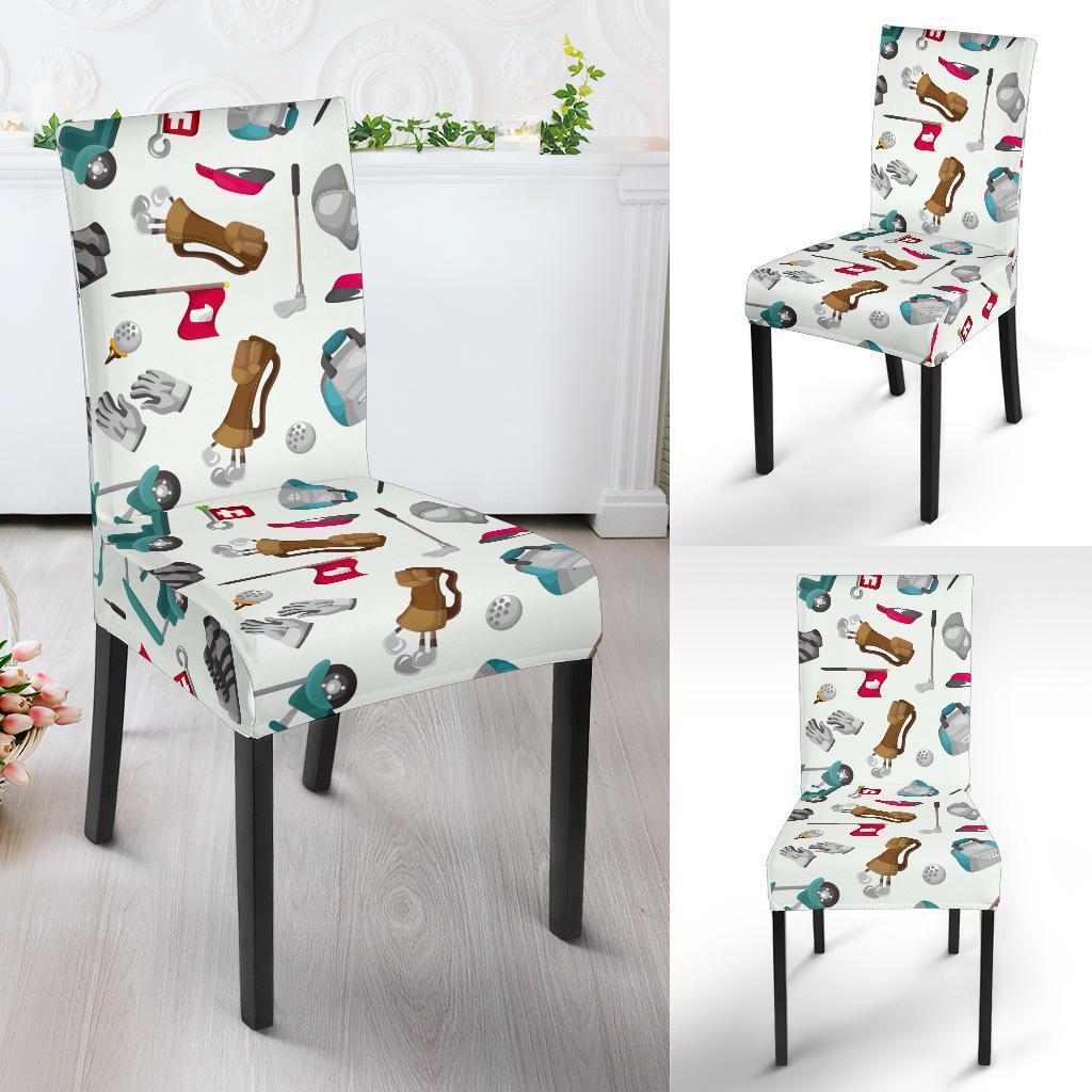 Golf Print Pattern Chair Cover-grizzshop