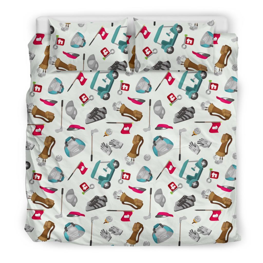 Golf Print Pattern Duvet Cover Bedding Set-grizzshop