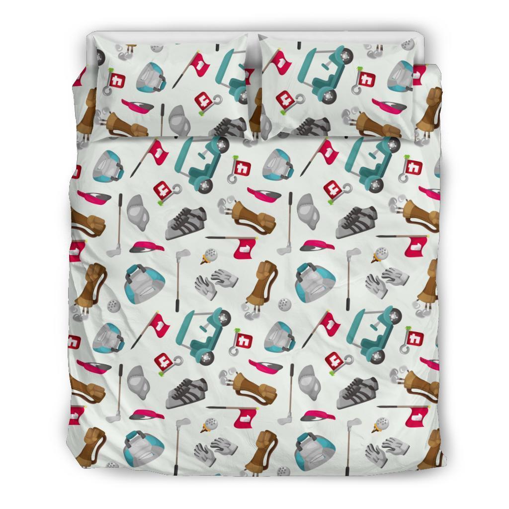 Golf Print Pattern Duvet Cover Bedding Set-grizzshop