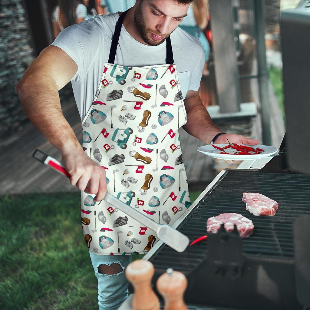 Golf Print Pattern Men's Apron-grizzshop