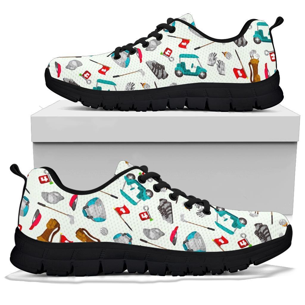 Golf Print Pattern Sneaker Shoes For Men Women-grizzshop