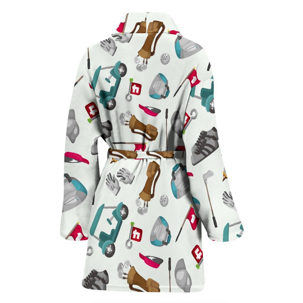 Golf Print Pattern Women Long Robe-grizzshop