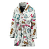 Golf Print Pattern Women Long Robe-grizzshop