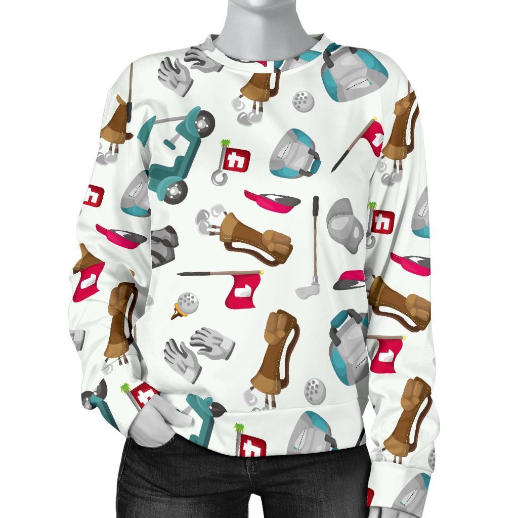 Golf Print Pattern Women's Sweatshirt-grizzshop