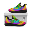 Good Vibes Only Quote Trippy Psychedelic Print Black Athletic Shoes-grizzshop