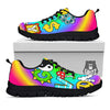 Good Vibes Only Quote Trippy Psychedelic Print Black Sneaker-grizzshop