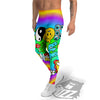 Good Vibes Only Quote Trippy Psychedelic Print Men's Leggings-grizzshop