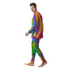 Good Vibes Only Quote Trippy Psychedelic Print Men's Pajamas-grizzshop