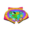 Good Vibes Only Quote Trippy Psychedelic Print Muay Thai Boxing Shorts-grizzshop