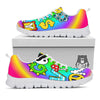 Good Vibes Only Quote Trippy Psychedelic Print White Sneaker-grizzshop